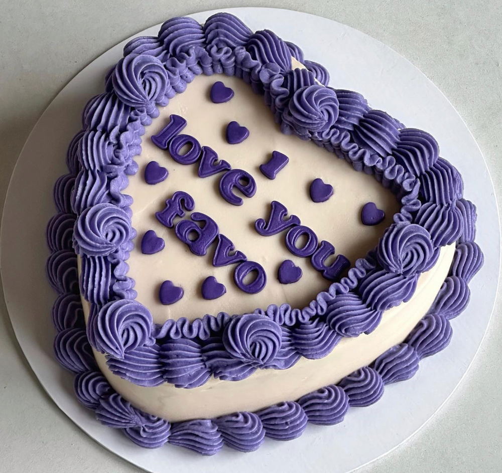 Retro Cake Font Stamp